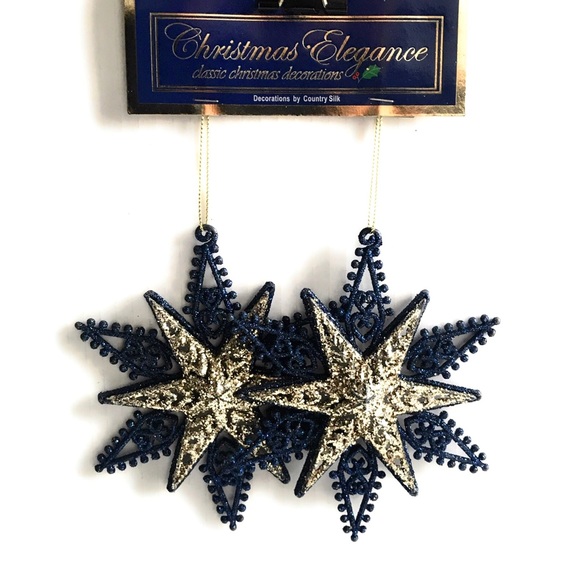 2 Star Christmas Tree Ornaments Christmas Decoration - NWT Gift 🎁 - Picture 1 of 4
